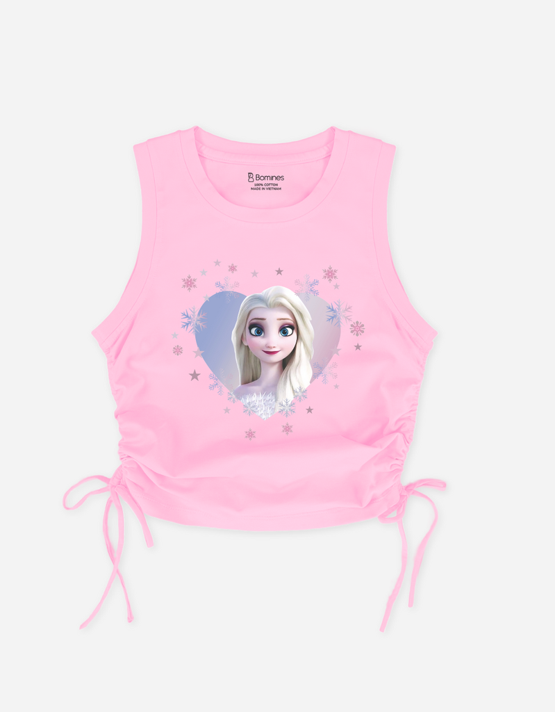 Áo bé gái Elsa Bomines, Áo sát nách dây rút hot trend