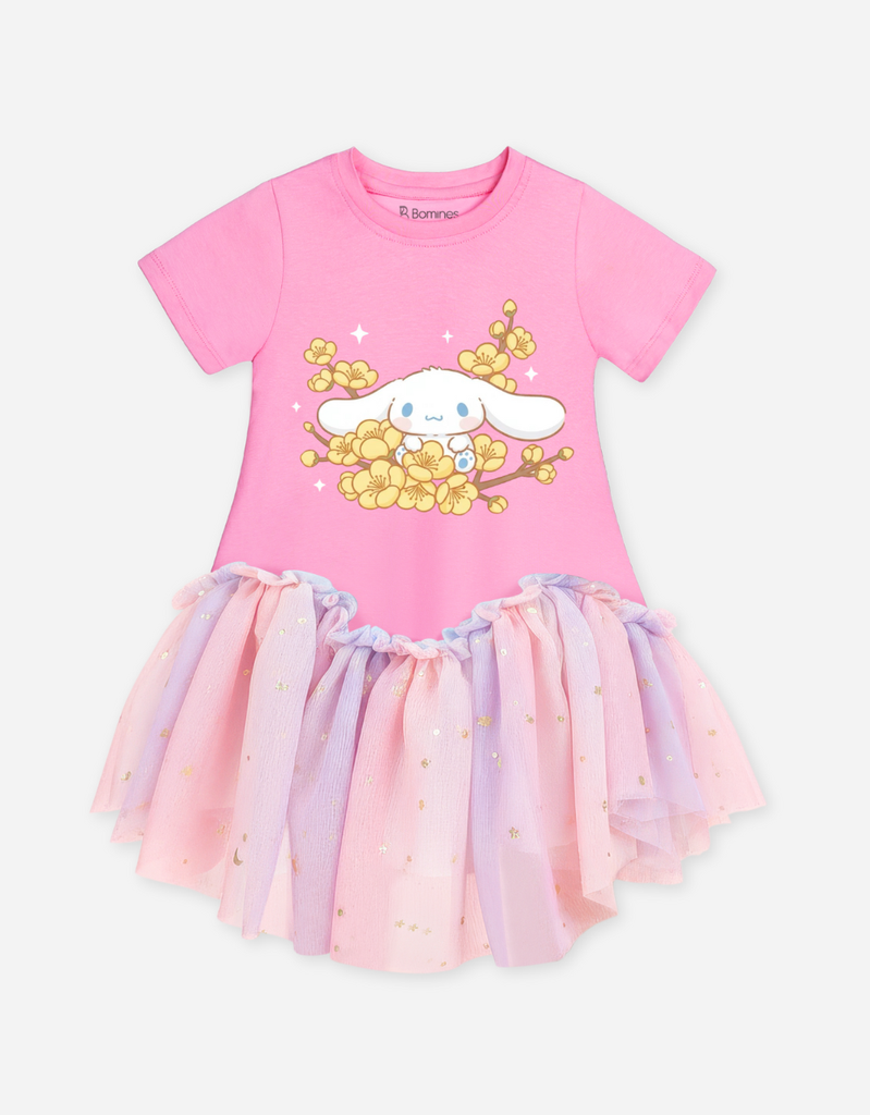 Váy Tết bé gái hoạt hình Cinnamoroll Bomines, Đầm Tết cho bé gái