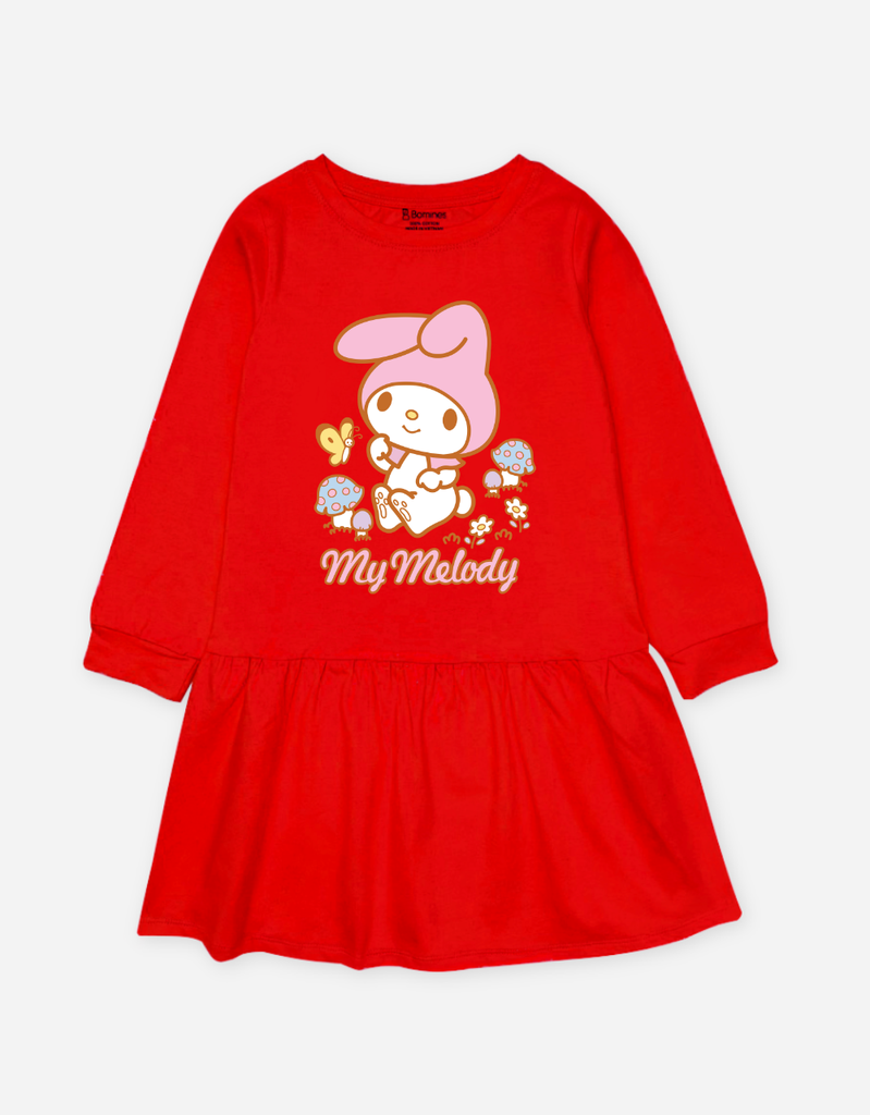 Váy bé gái My Melody, đầm tay dài cho bé gái