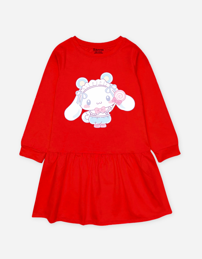 Váy bé gái Cinnamoroll, đầm tay dài cho bé gái