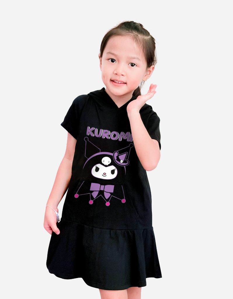 Váy bé gái có nón Kuromi Hello Kitty Halloween