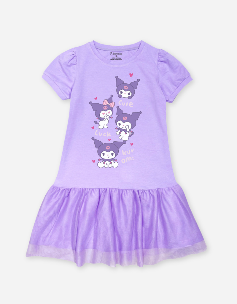 Váy bé gái tay phồng Kuromi