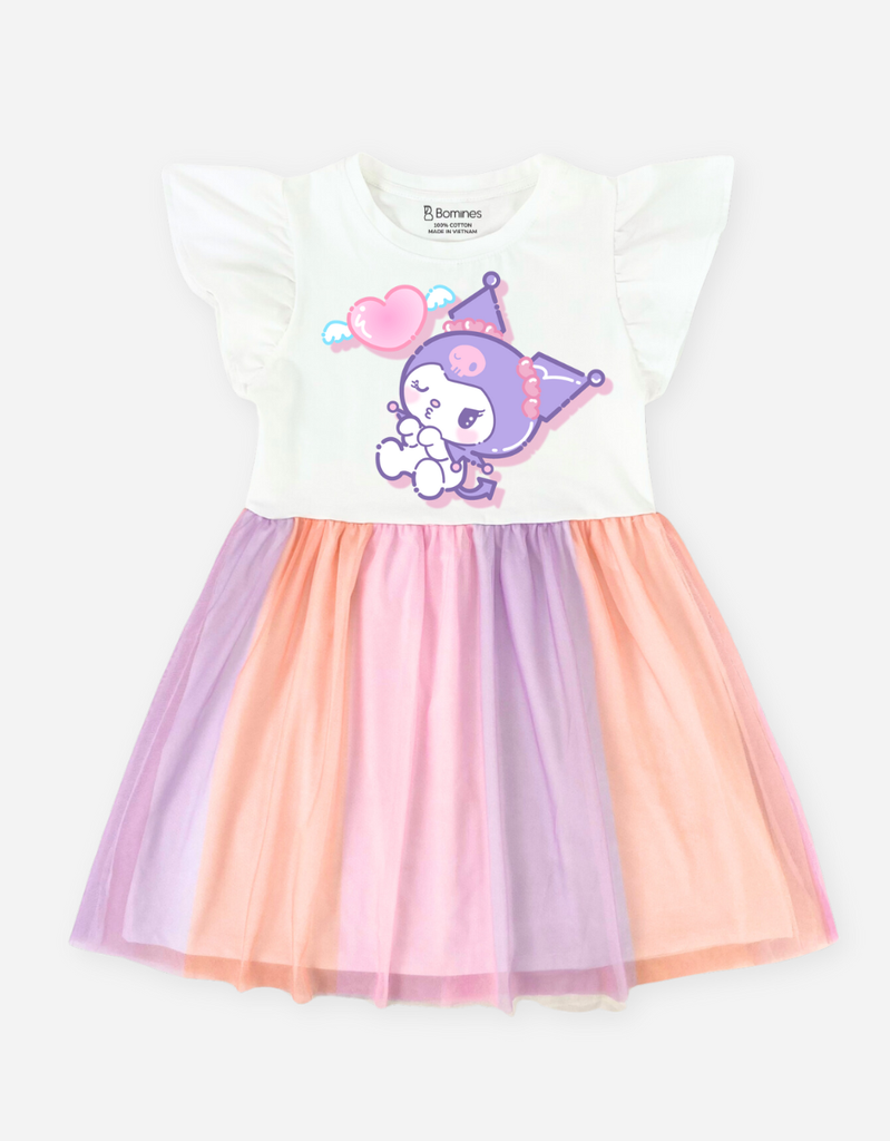 Váy bé gái phối lưới Kuromi