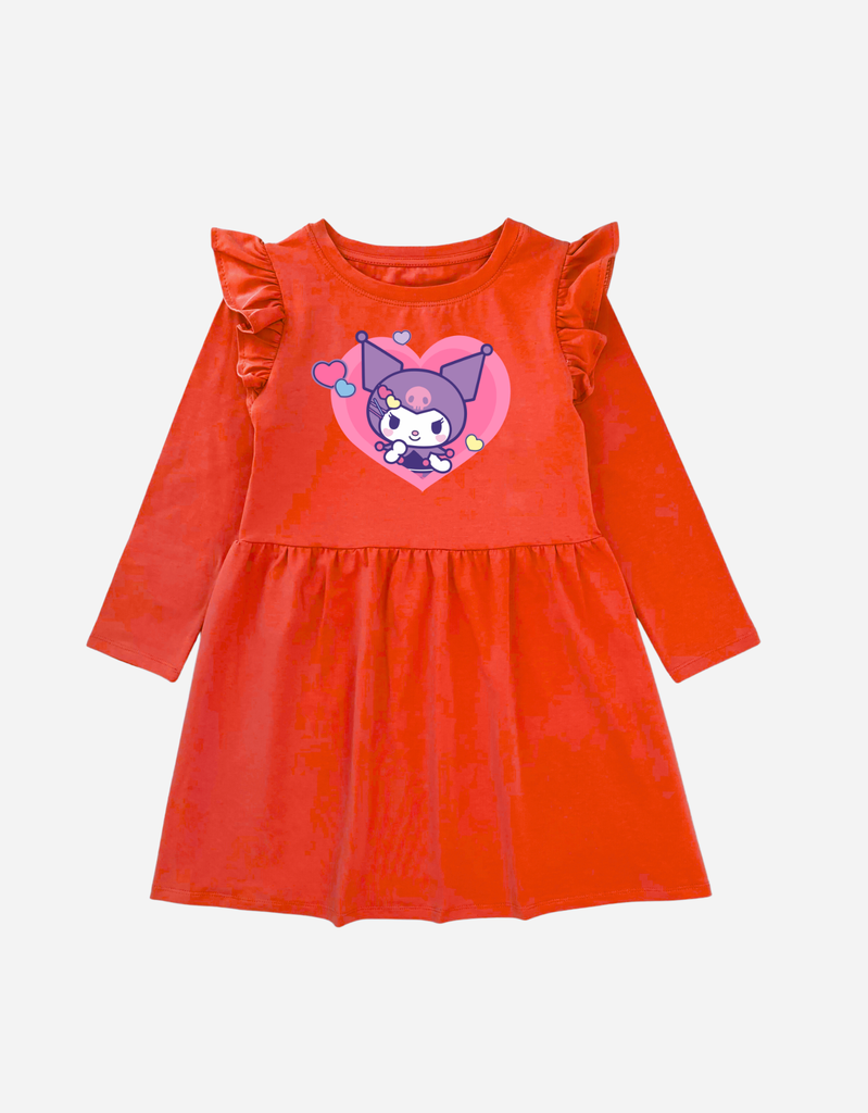 Váy bé gái tay dài Kuromi & Cinnamoroll