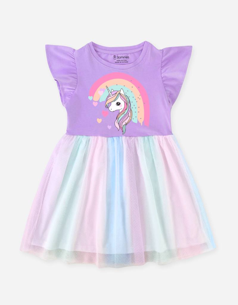 Váy bé gái Kỳ Lân Unicorn