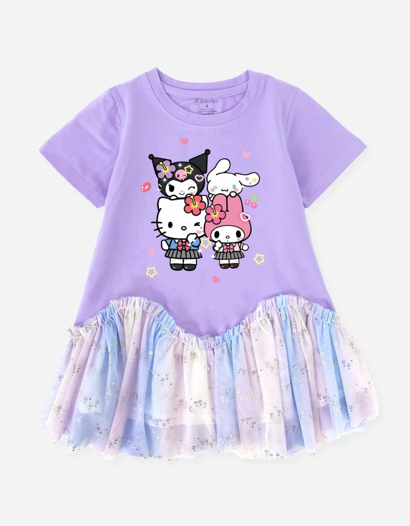 Váy bé gái lượn sóng Sanrio