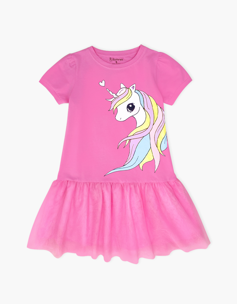 Váy bé gái tay ngắn Kỳ Lân Unicorn