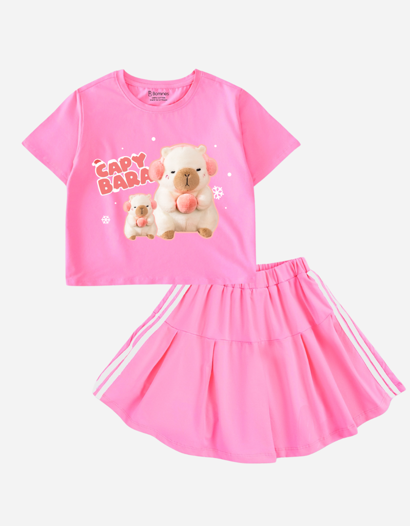 Set váy bé gái Capybara