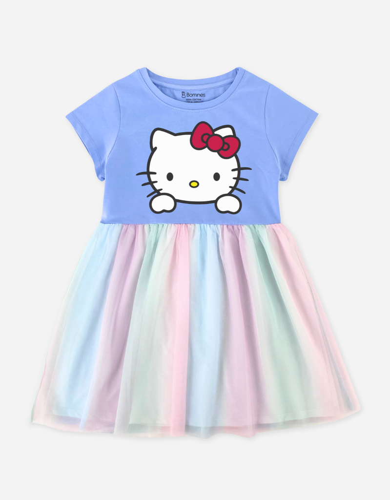 Váy bé gái tay ngắn Hello Kitty Bomines