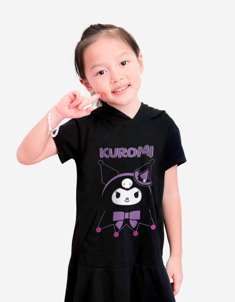Váy bé gái có nón Kuromi Hello Kitty Halloween