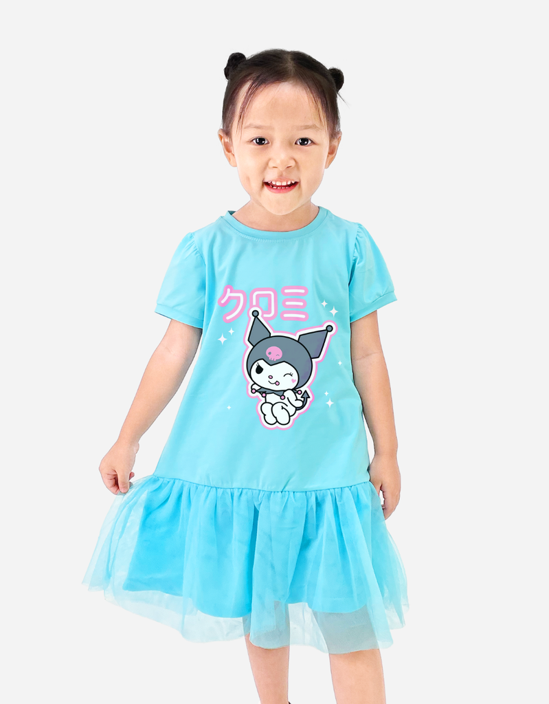 Váy bé gái tay phồng Kuromi