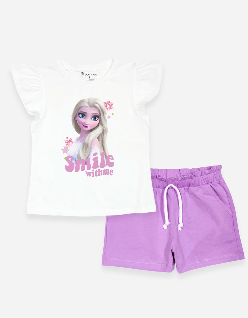 Đồ bộ ngắn bé gái Elsa Smile