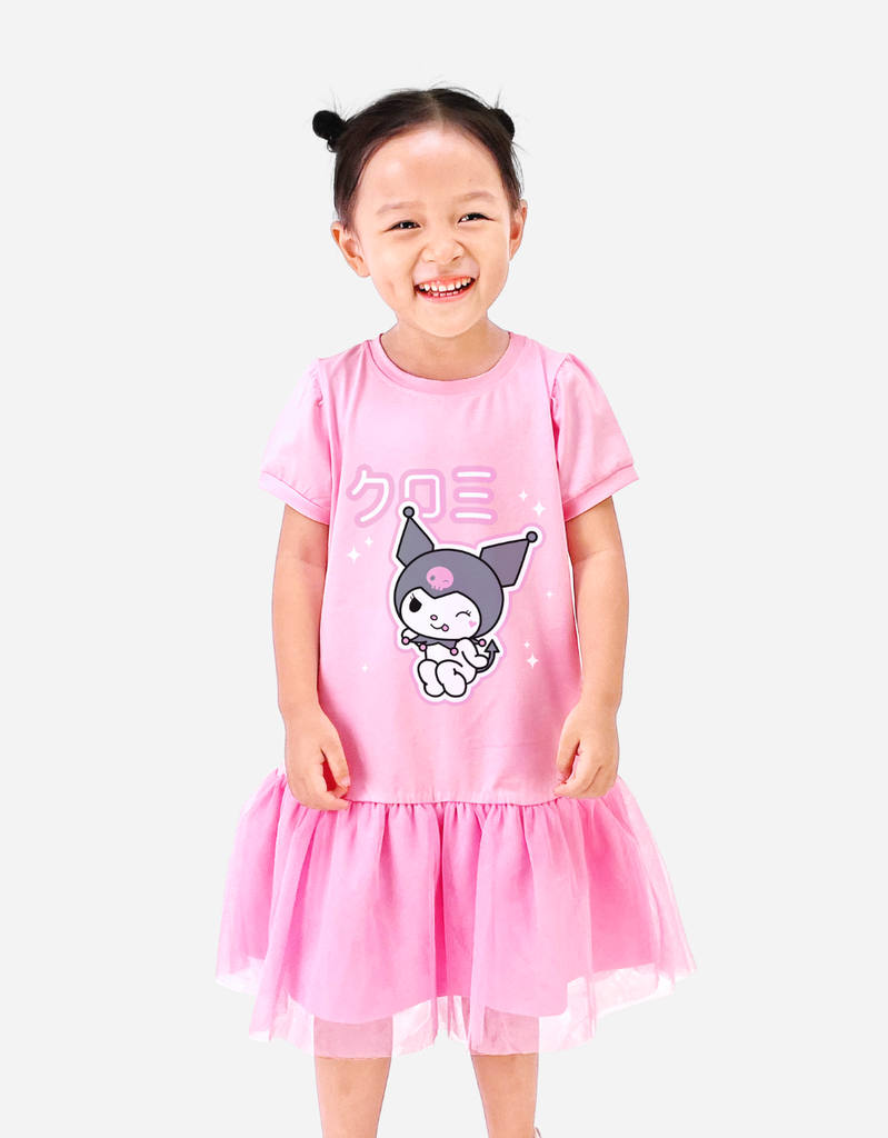 Váy bé gái tay phồng Kuromi