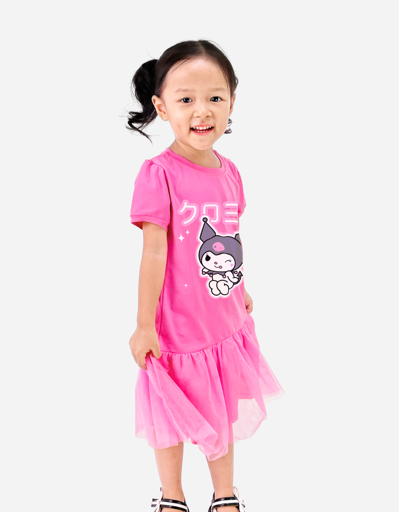 Váy bé gái tay phồng Kuromi