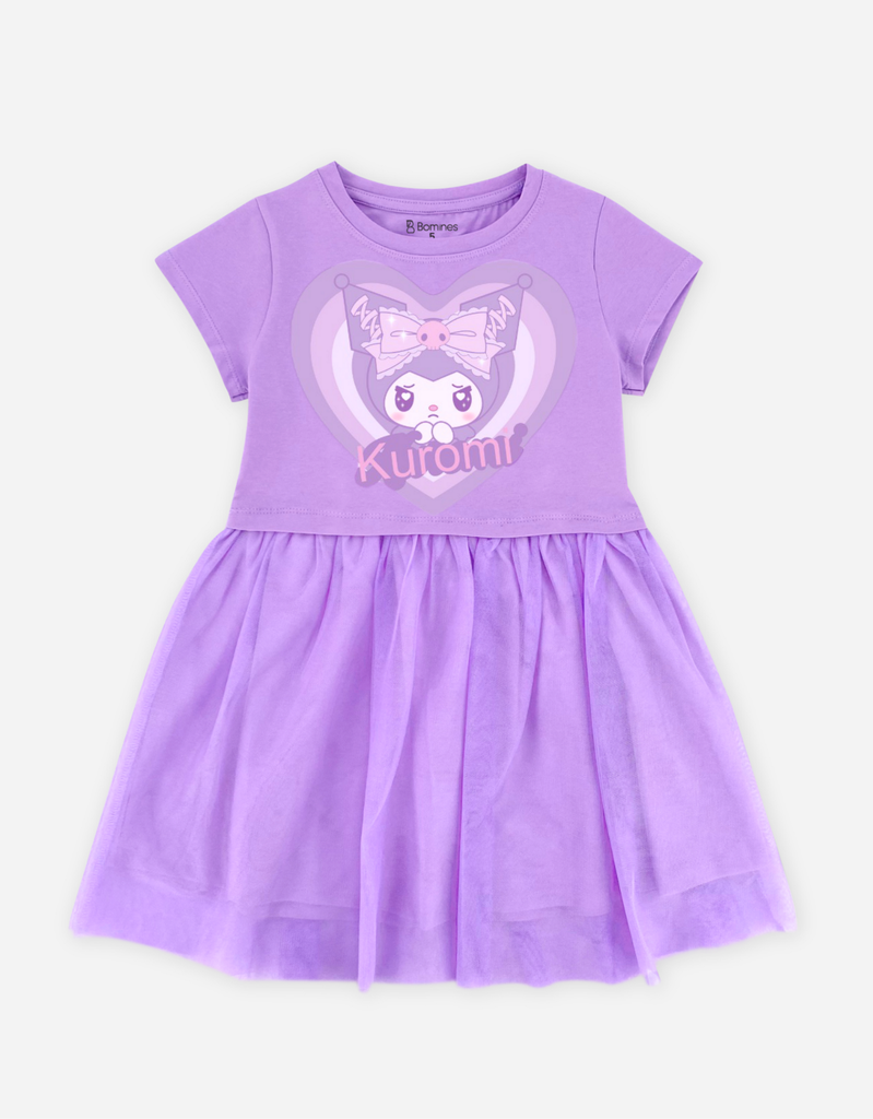 Váy bé gái phối lưới Bomines Sanrio Kuromi, Hello Kitty, Cinnamoroll, My Melody