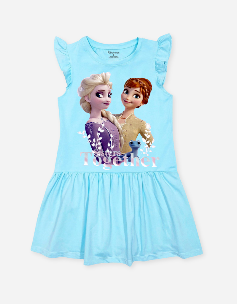 Váy tay cánh tiên bé gái Elsa Anna