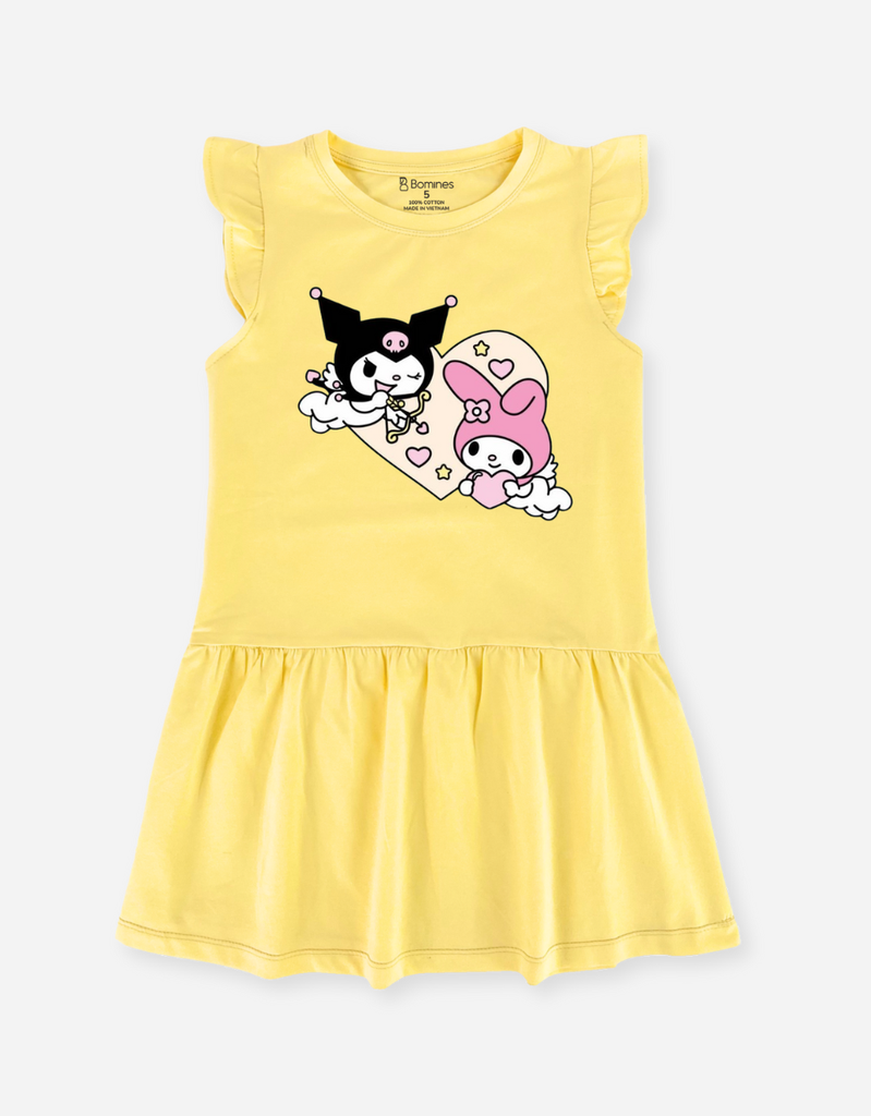 Váy bé gái tay ngắn Kuromi My Melody