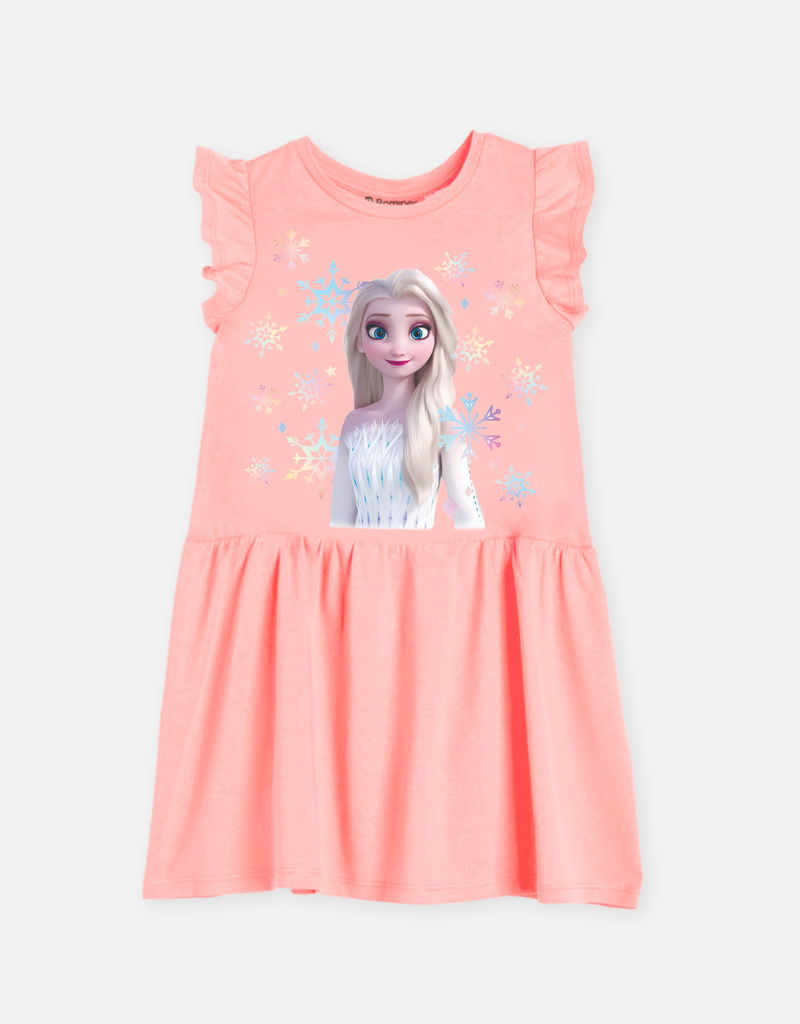 Váy bé gái tay bèo Elsa bông tuyết