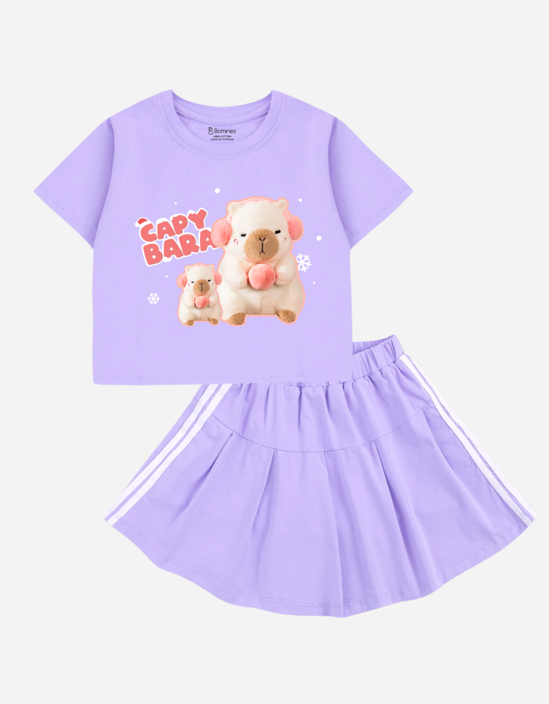 Set váy bé gái Capybara