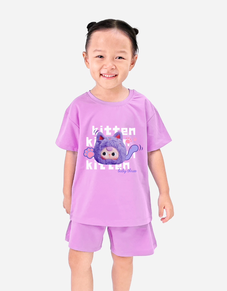 Đồ bộ ngắn bé gái BabyThree Bomines