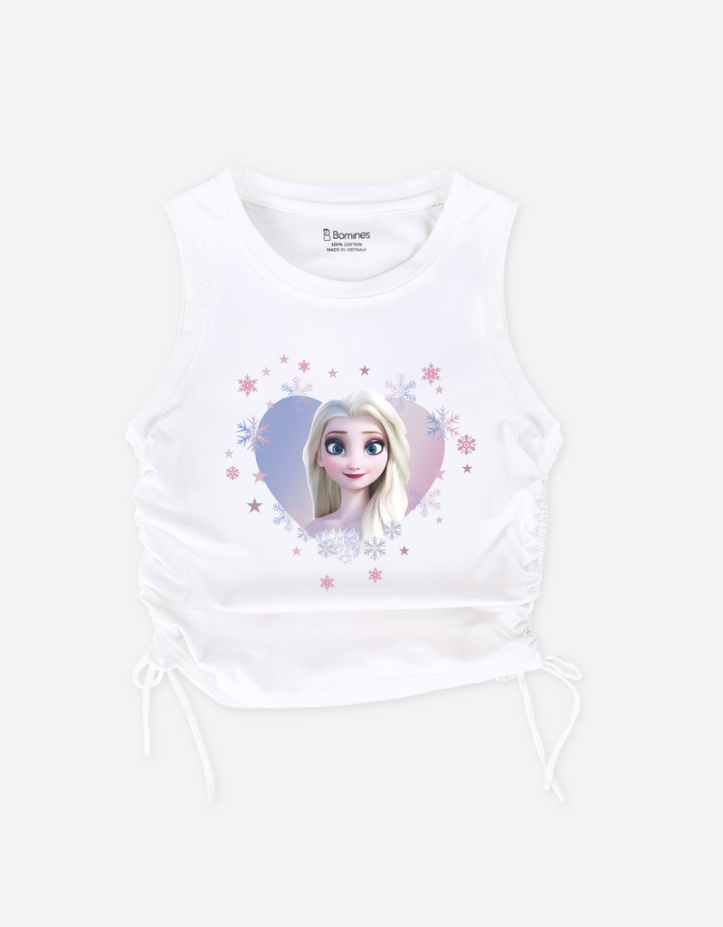 Áo bé gái Elsa Bomines, Áo sát nách dây rút hot trend