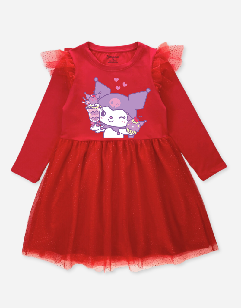 Váy cho bé gái tay dài Kuromi Bomines