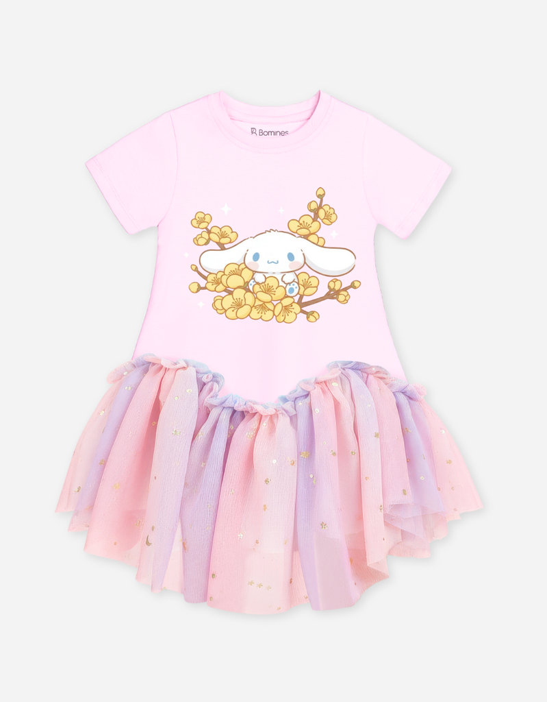 Váy Tết bé gái hoạt hình Cinnamoroll Bomines, Đầm Tết cho bé gái