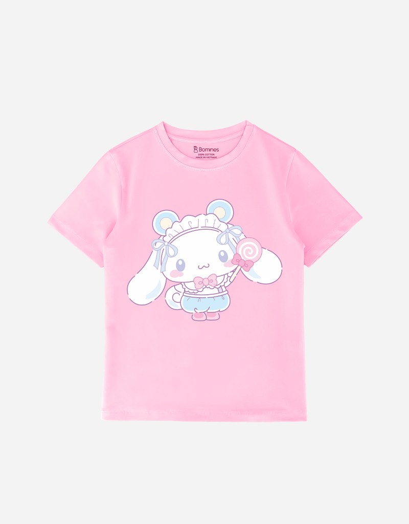 Áo thun Tết Bomines, áo thun hoạt hình bé gái