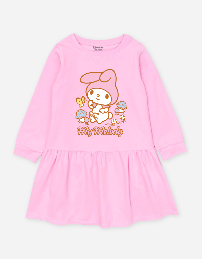 Váy bé gái My Melody, đầm tay dài cho bé gái