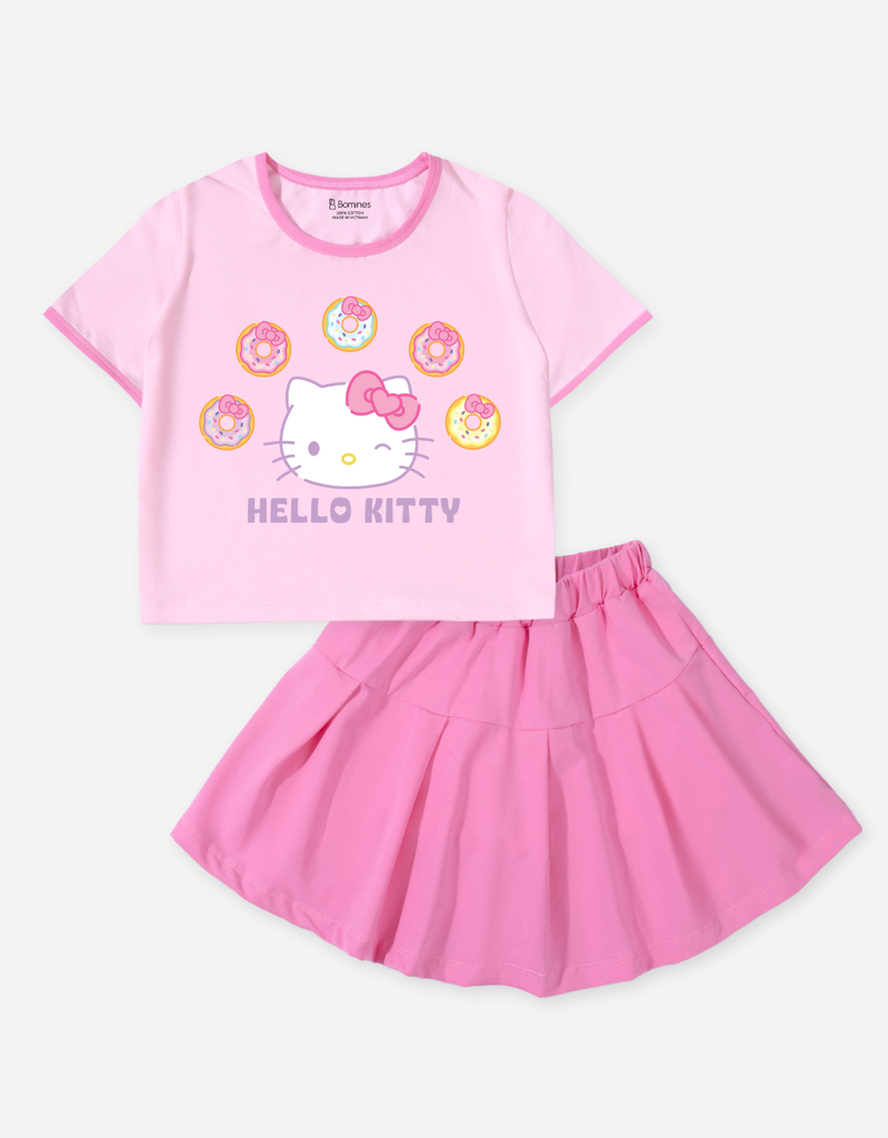 Set váy bé gái Hello Kitty Bomines