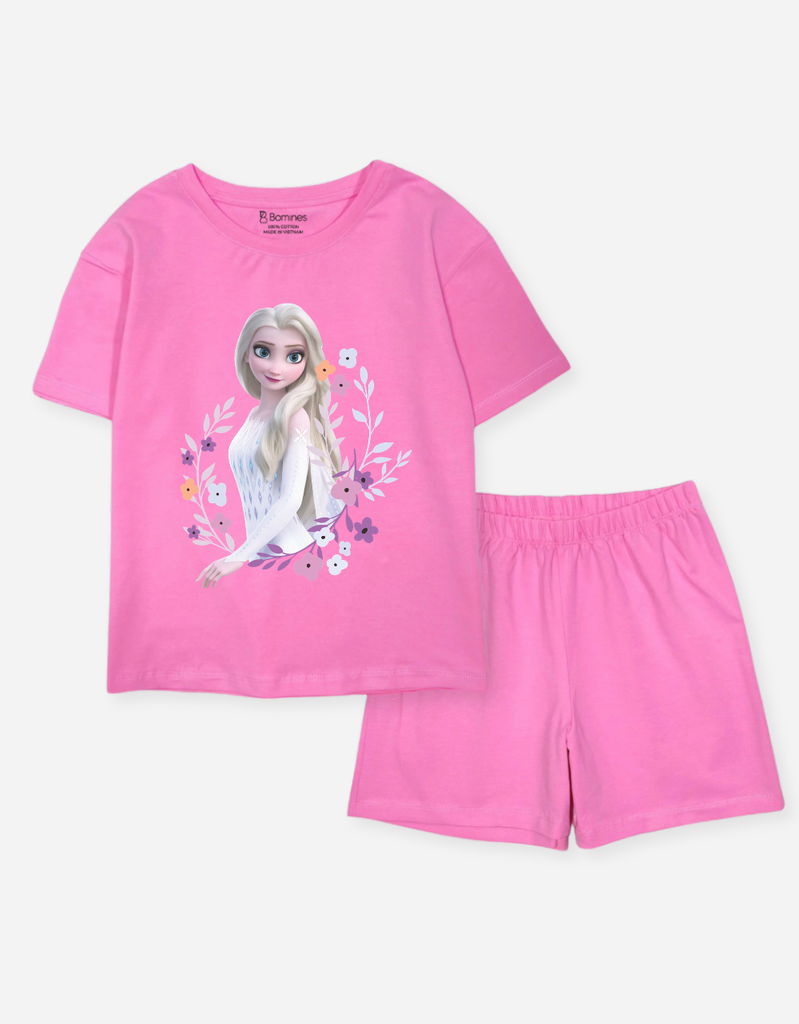 Đồ bộ ngắn bé gái Elsa quần loang
