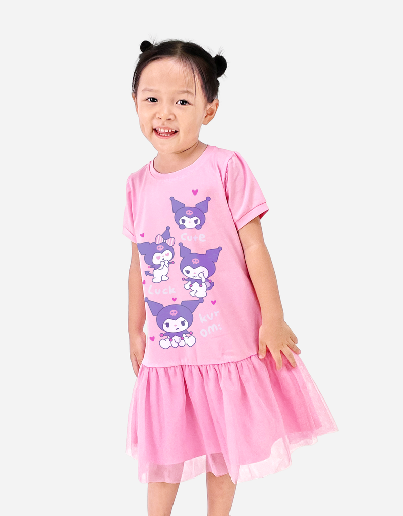 Váy bé gái tay phồng Kuromi