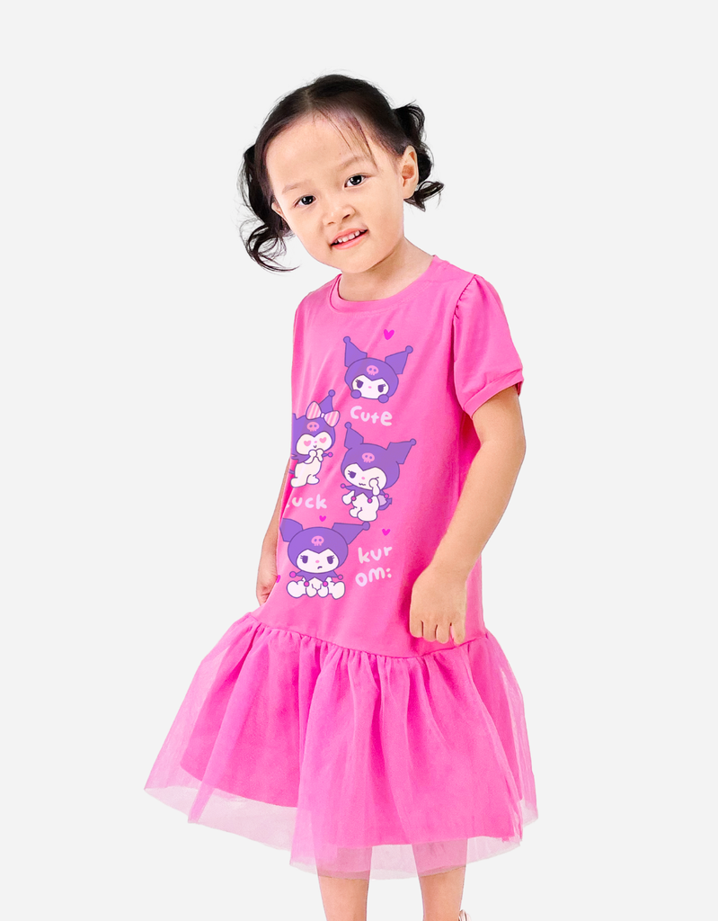 Váy bé gái tay phồng Kuromi