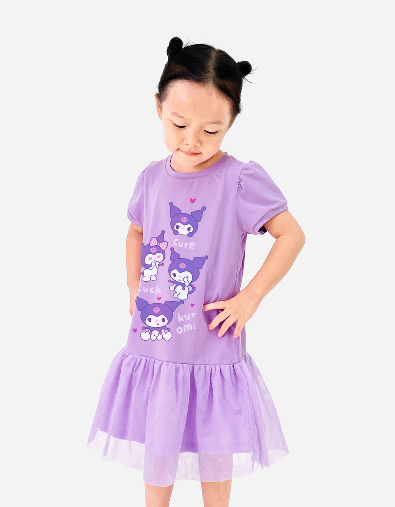 Váy bé gái tay phồng Kuromi