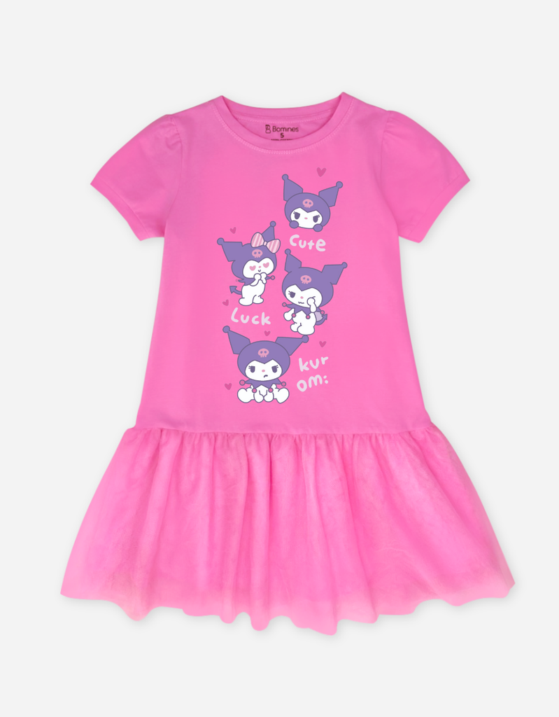 Váy bé gái tay phồng Kuromi