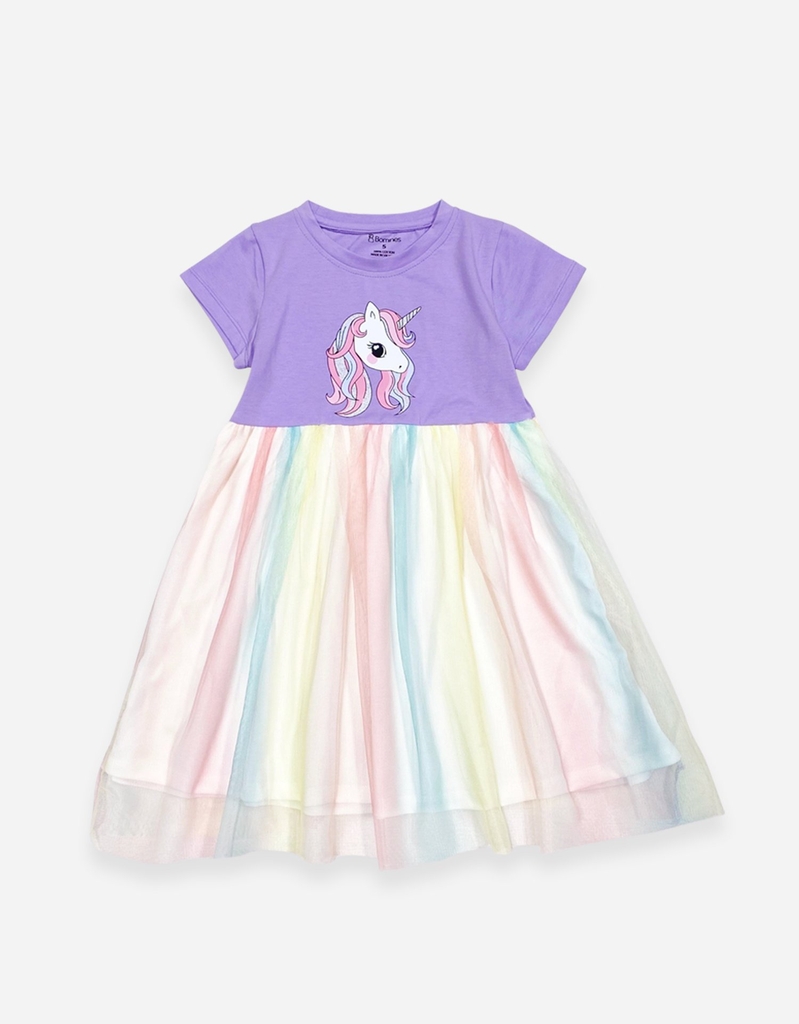 Váy bé gái tay ngắn phối lưới Unicorn
