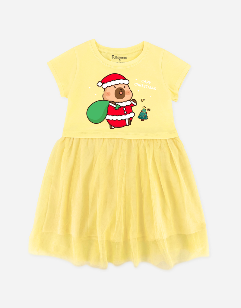 Váy bé gái phối lưới Capybara