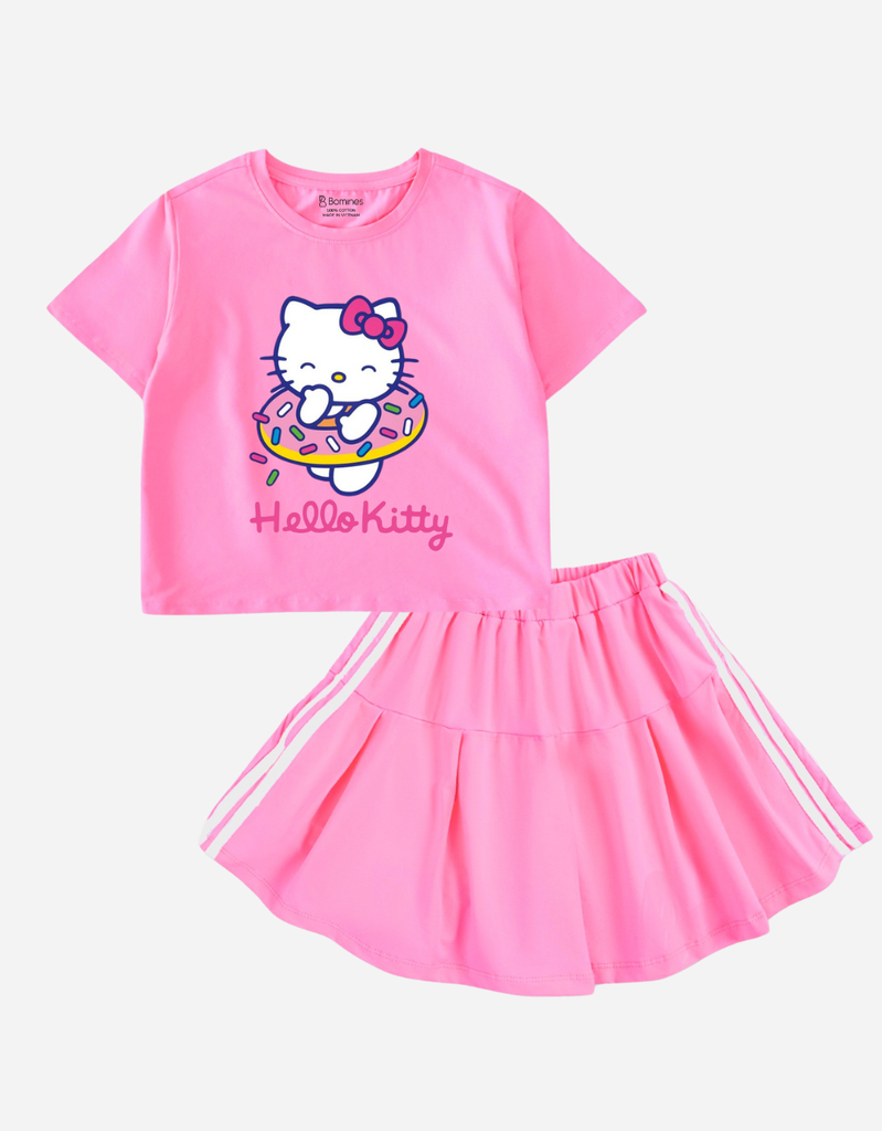 Set chân váy bé gái Hello Kitty Bomines