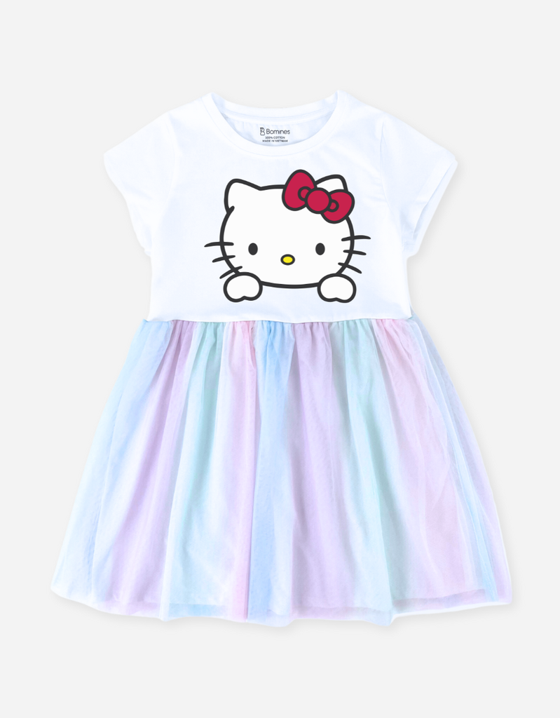 Váy bé gái tay ngắn Hello Kitty Bomines