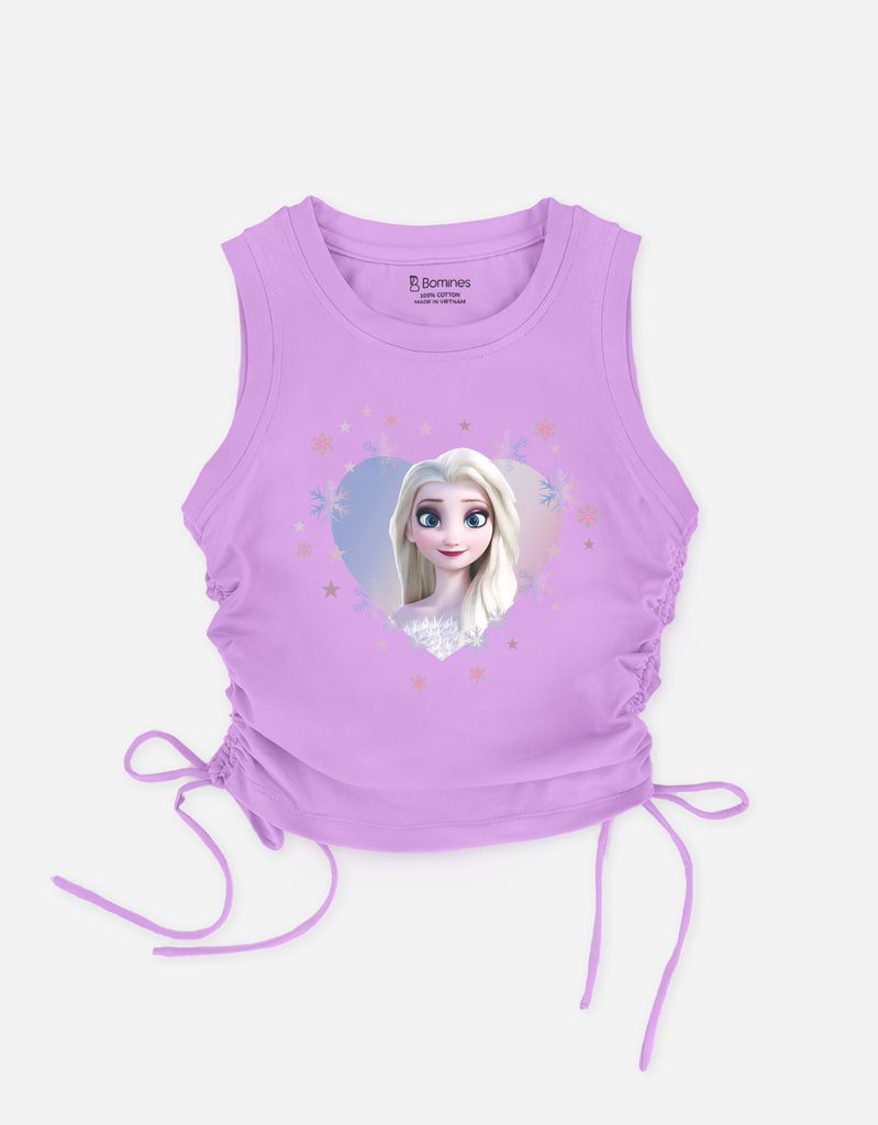 Áo bé gái Elsa Bomines, Áo sát nách dây rút hot trend