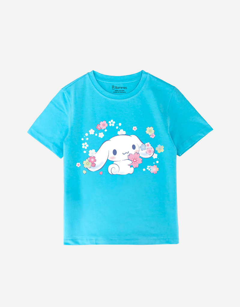 Áo thun bé gái Kuromi Cinnamoroll Bomines