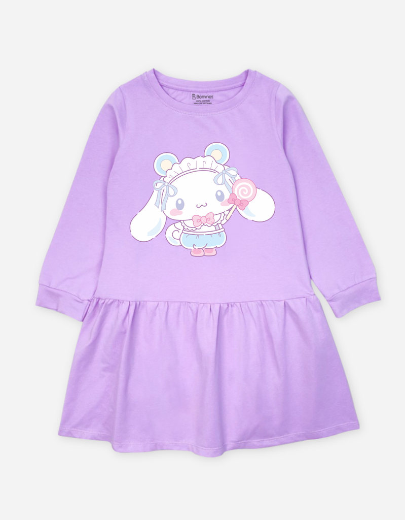 Váy bé gái Cinnamoroll, đầm tay dài cho bé gái