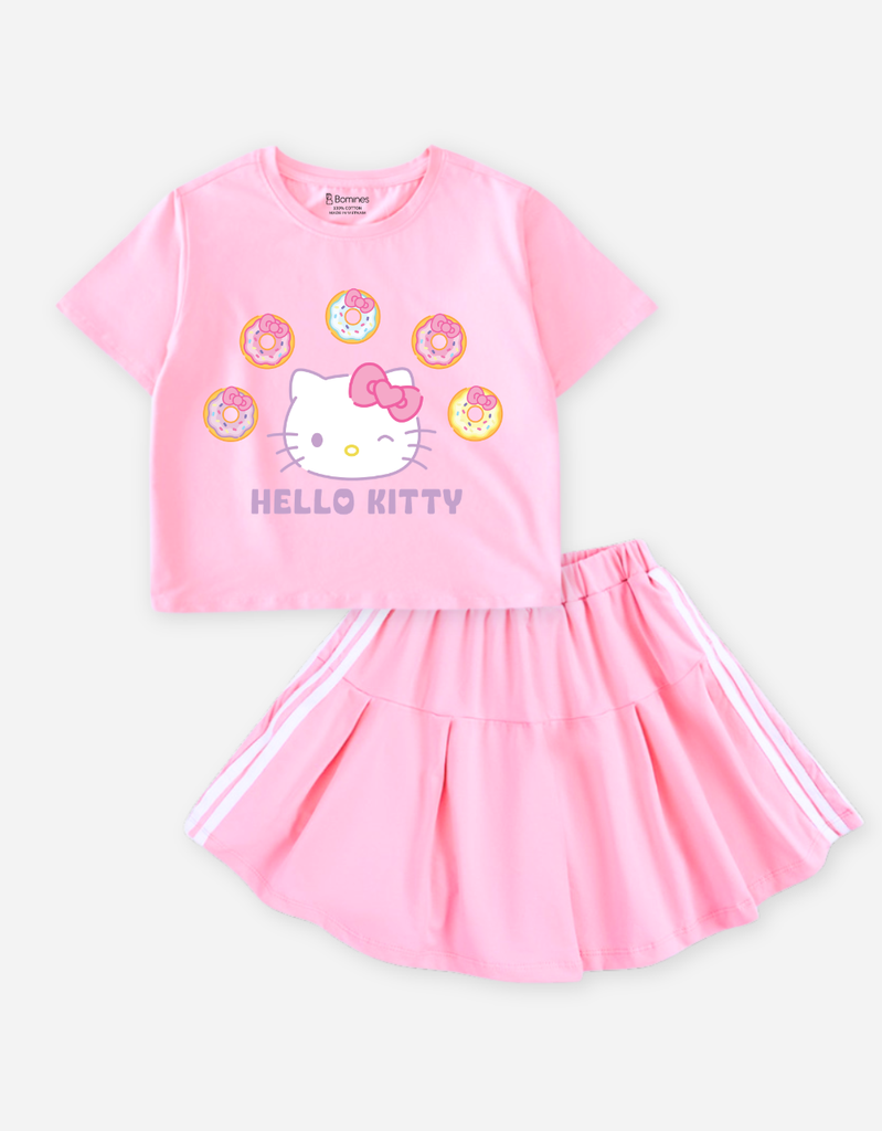 Set váy bé gái Hello Kitty Bomines