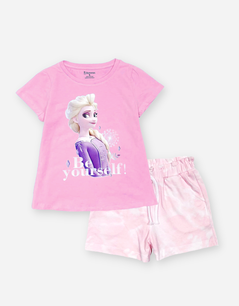 Đồ bộ ngắn bé gái Elsa quần loang