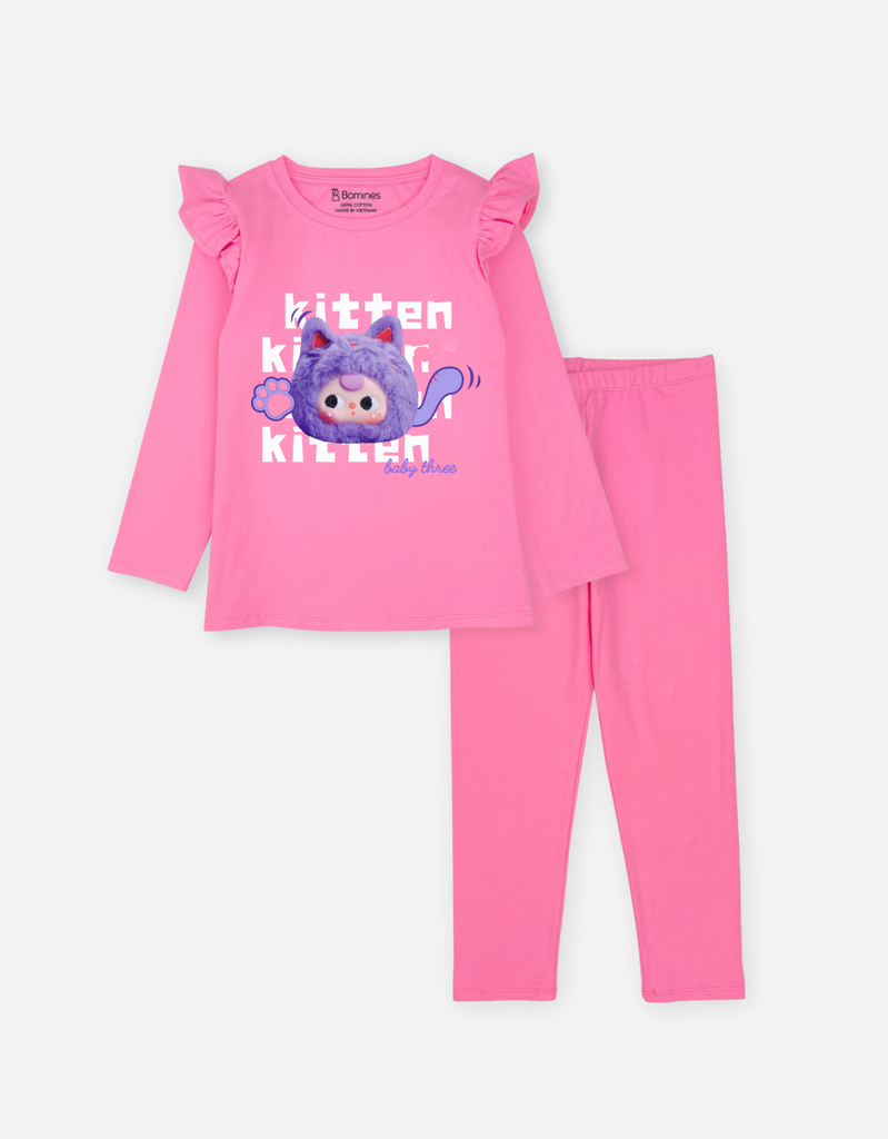 Đồ bộ bé gái BabyThree Qkid