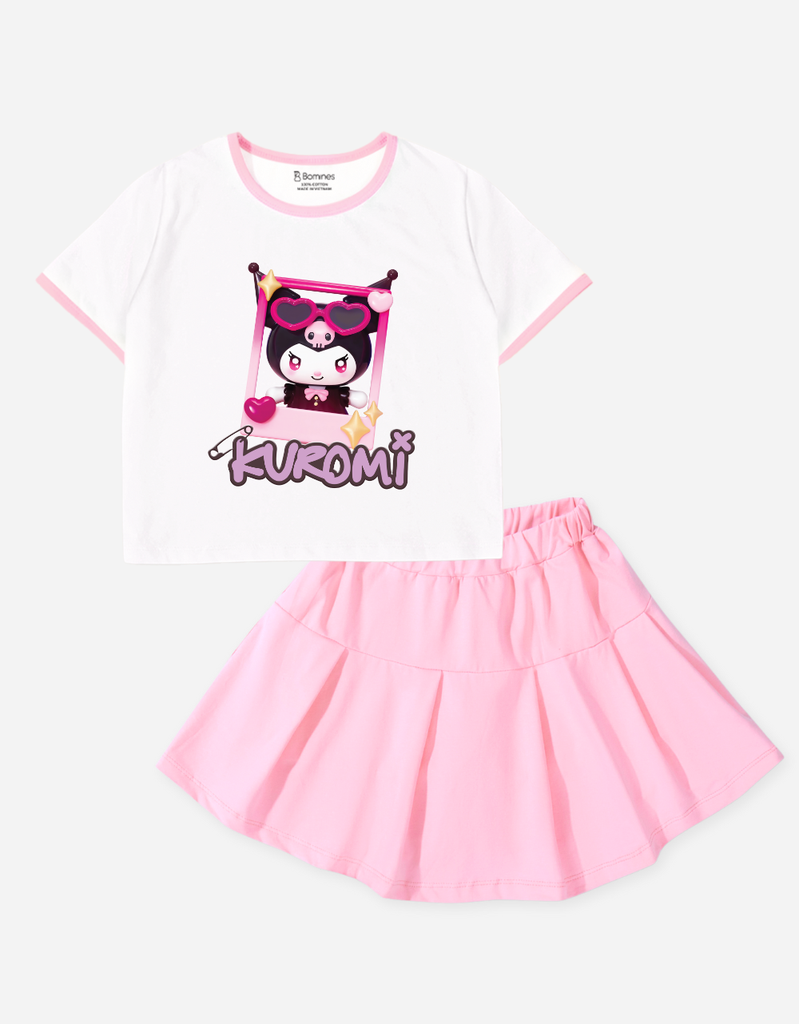 Set váy bé gái Kuromi Bomines