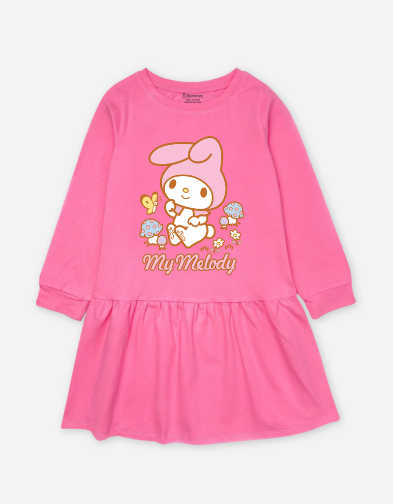 Váy bé gái My Melody, đầm tay dài cho bé gái
