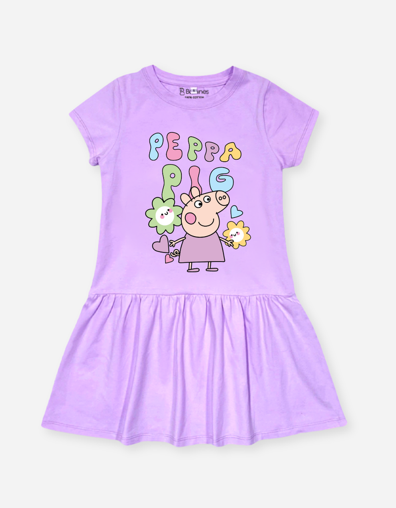 Váy bé gái tay ngắn Peppa Pig