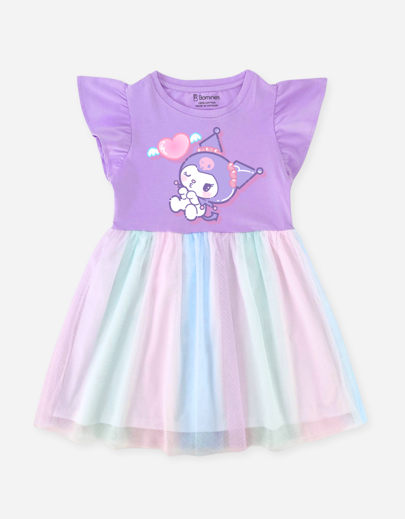 Váy bé gái phối lưới Kuromi