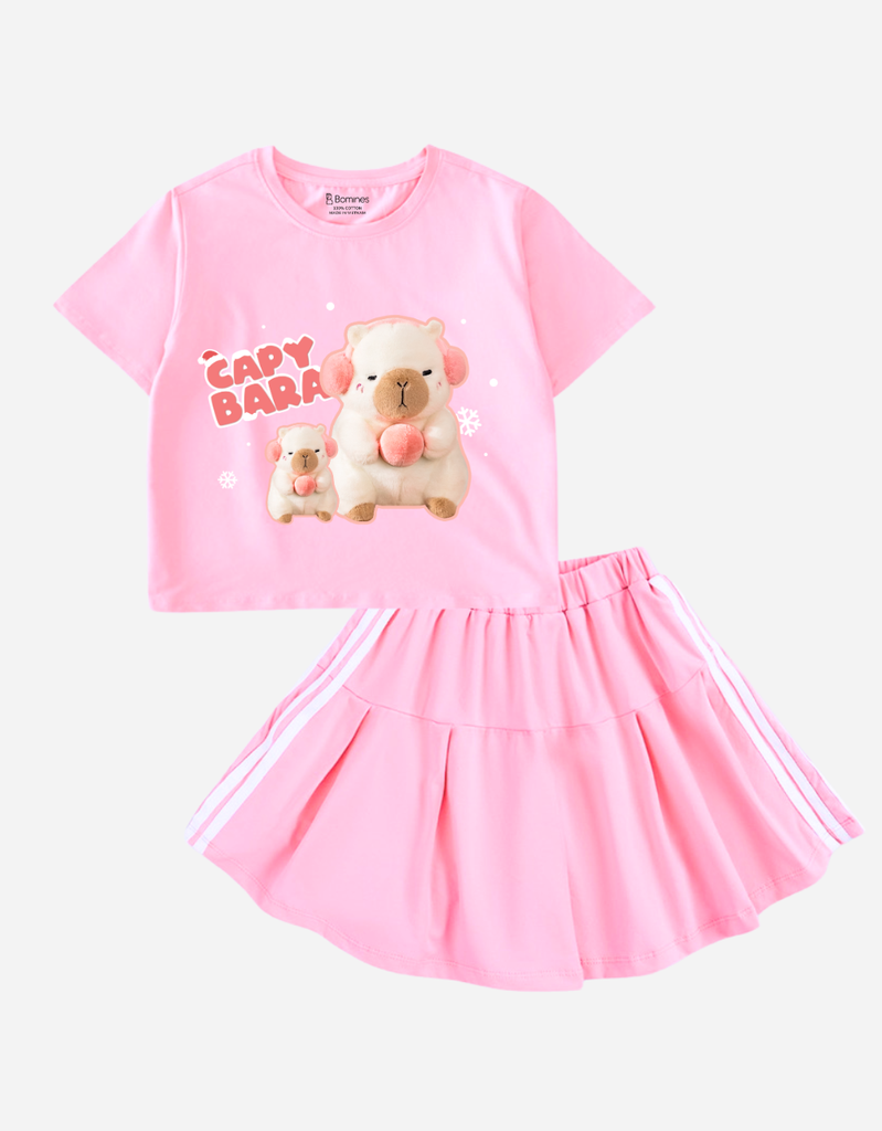 Set váy bé gái Capybara